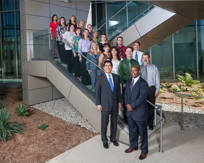 Pharmacy Group on stairs