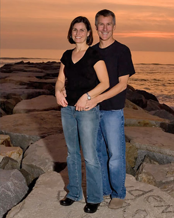 couple at beach sunset