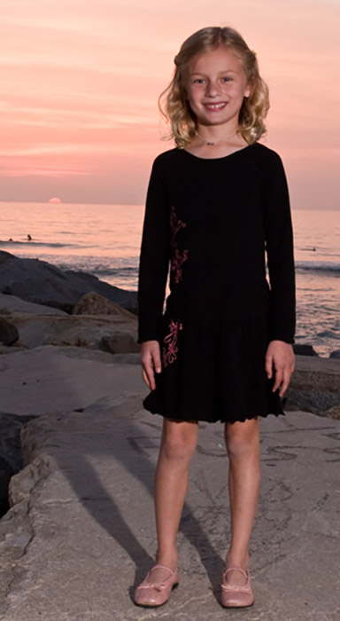 young girl at beach